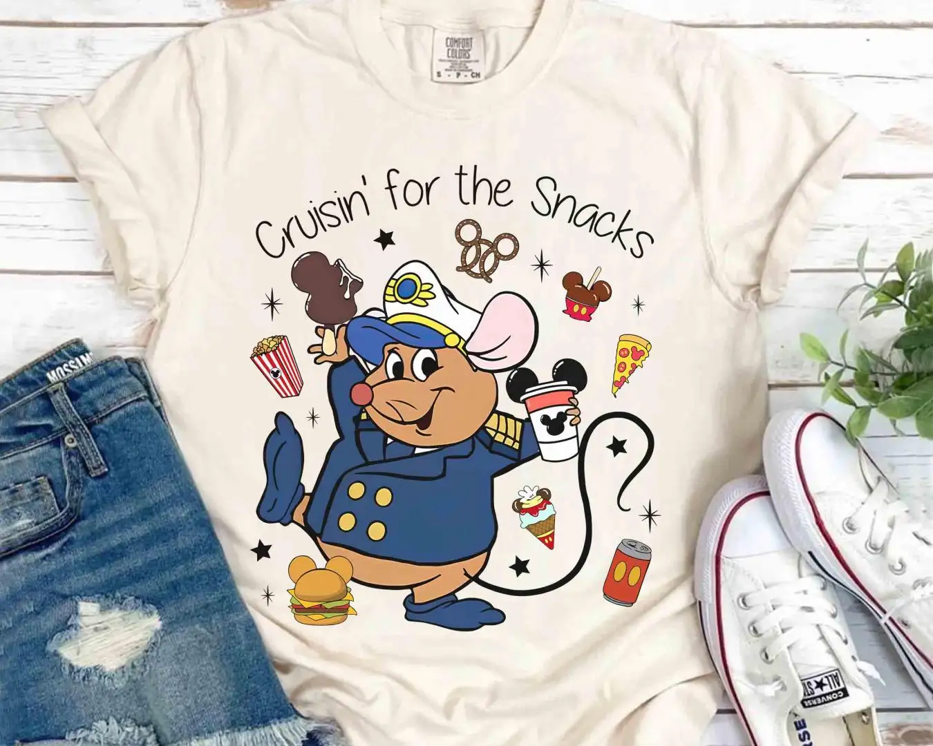 Custom Disney Cruise Shirt with Gus Gus Mouse Snacks