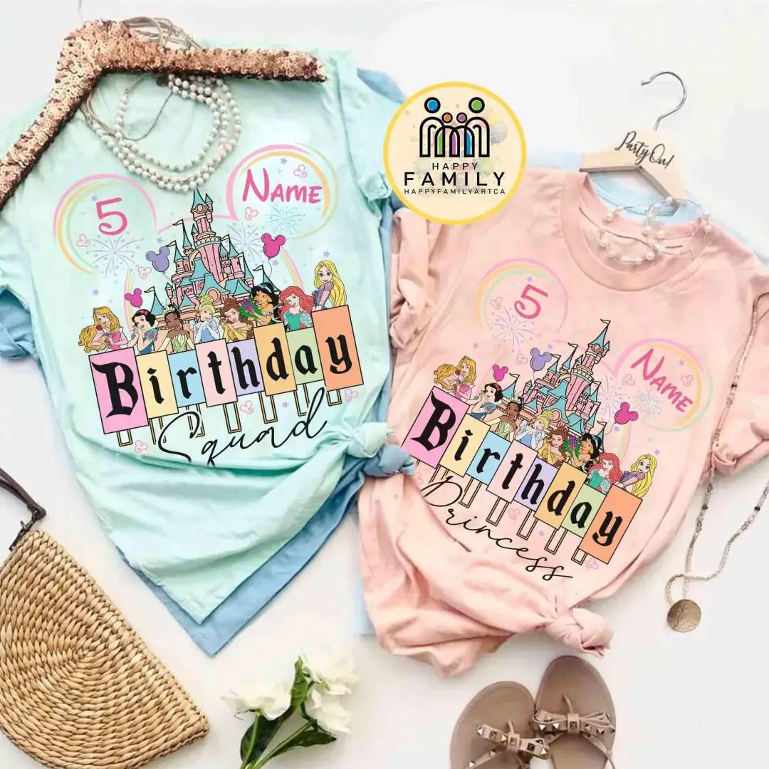 Personalized Disney Princess Birthday Girl Shirt