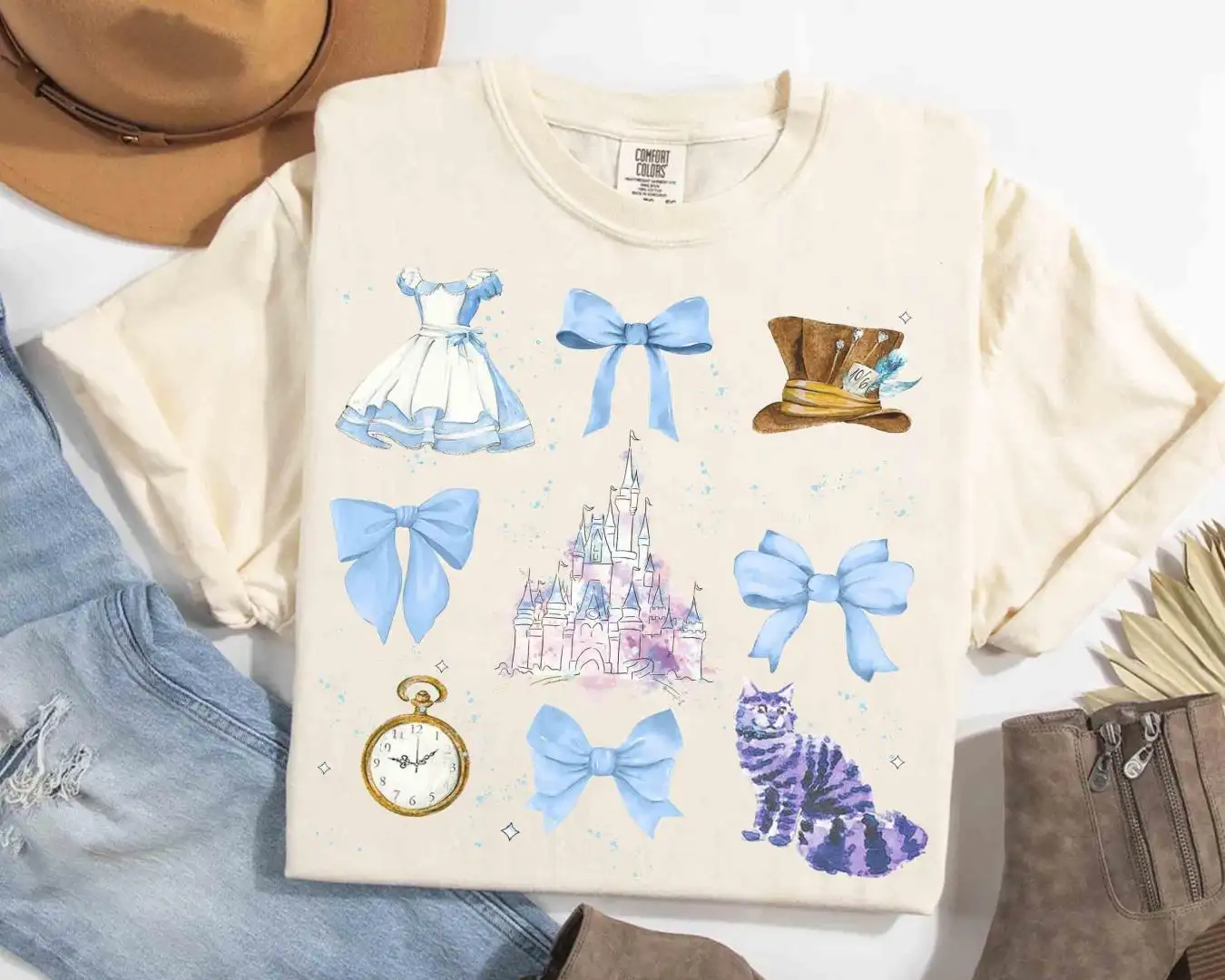 Disney Alice in Wonderland Watercolor Shirt for Family Trips