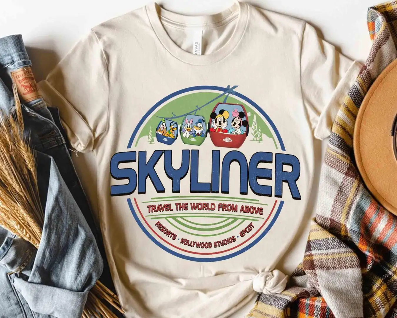 Disney Skyliner Travel The World Shirt for Family Trips