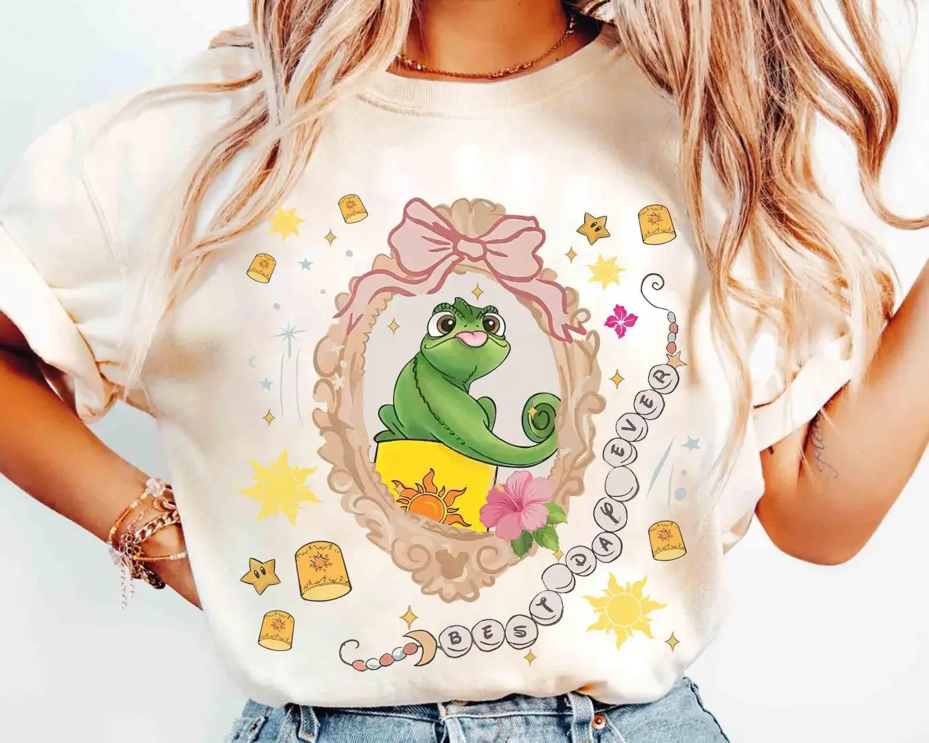 Disney Tangled Rapunzel Watercolor Flower Shirt