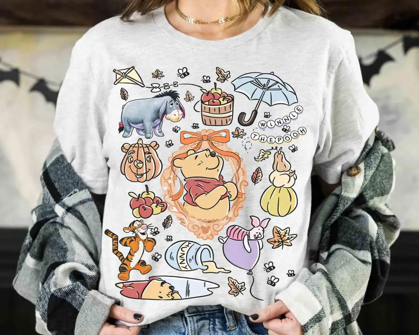 Coquette Winnie The Pooh Watercolor Shirt for Girls Trip
