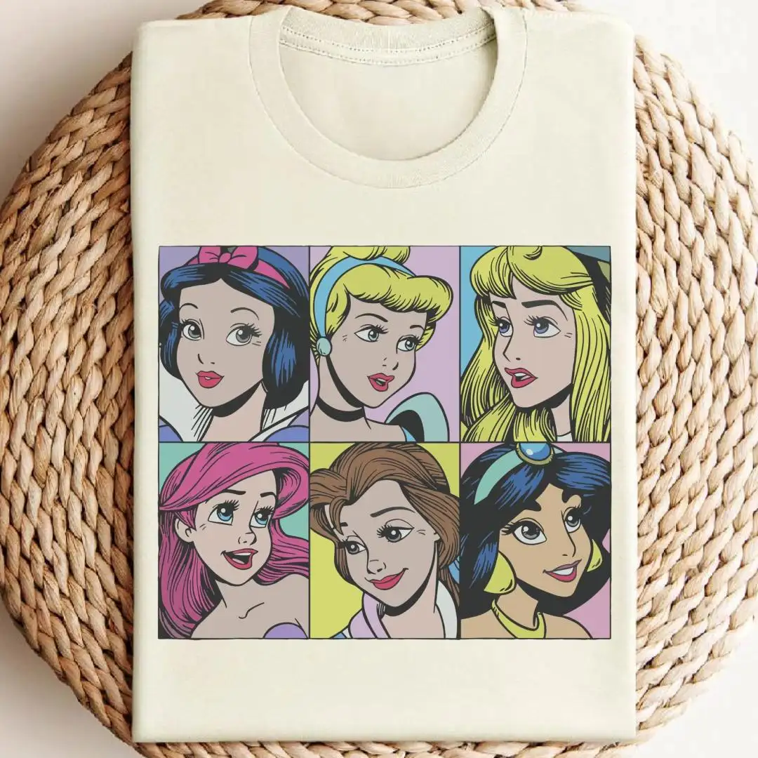 Disney Princess Retro Shirt for Girls and Lovers