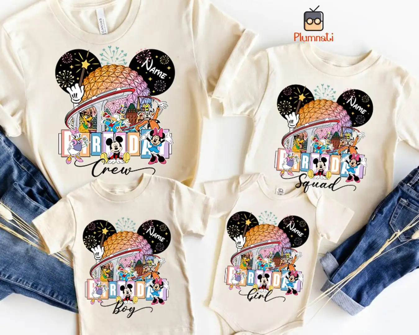 Custom Epcot Birthday Trip Shirt for Family