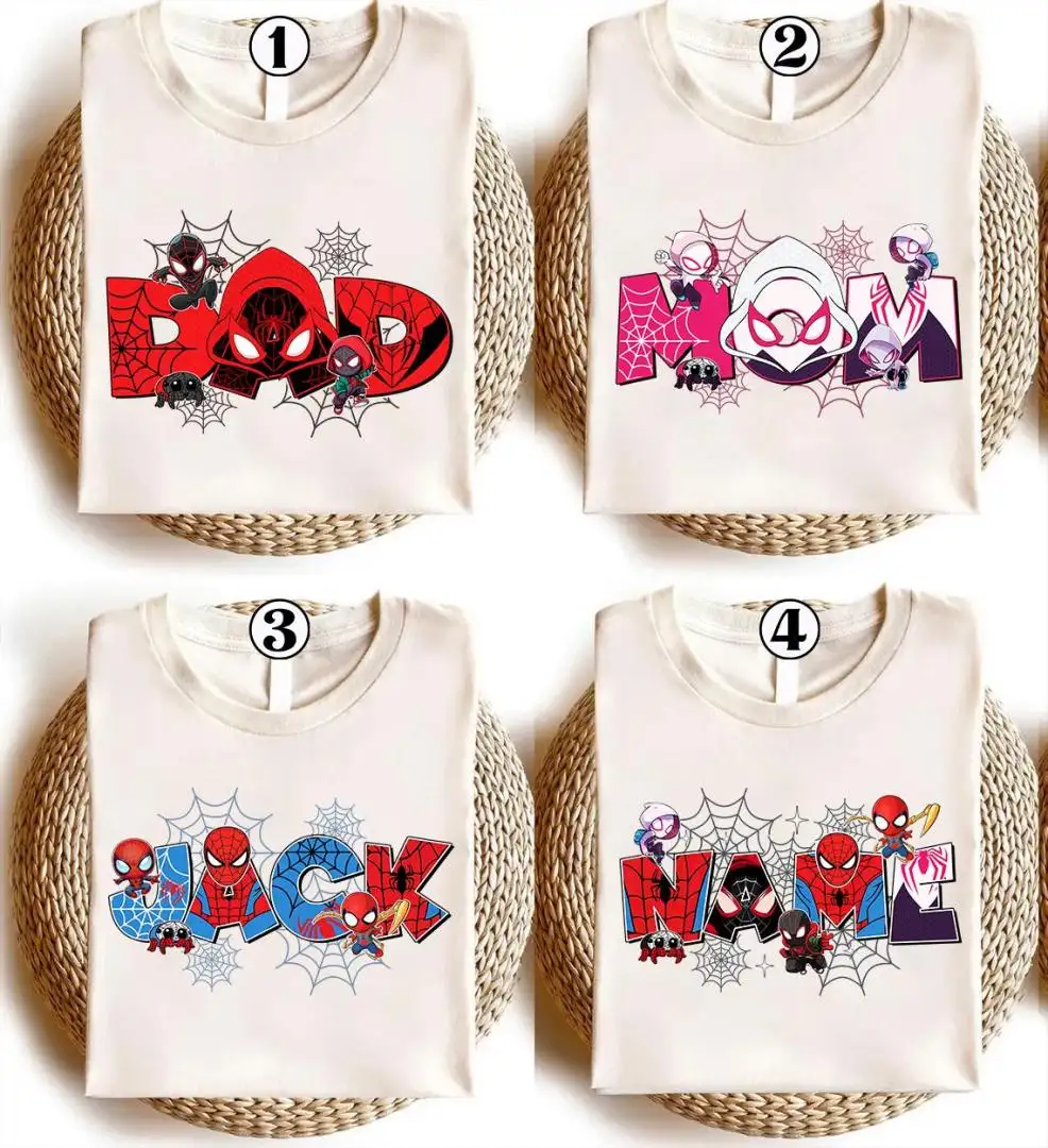Custom Spiderman Family Matching Shirt for Hero Party