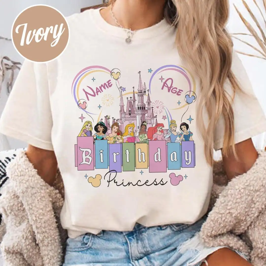 Princess Birthday Girl Comfort Colors Shirt for Family
