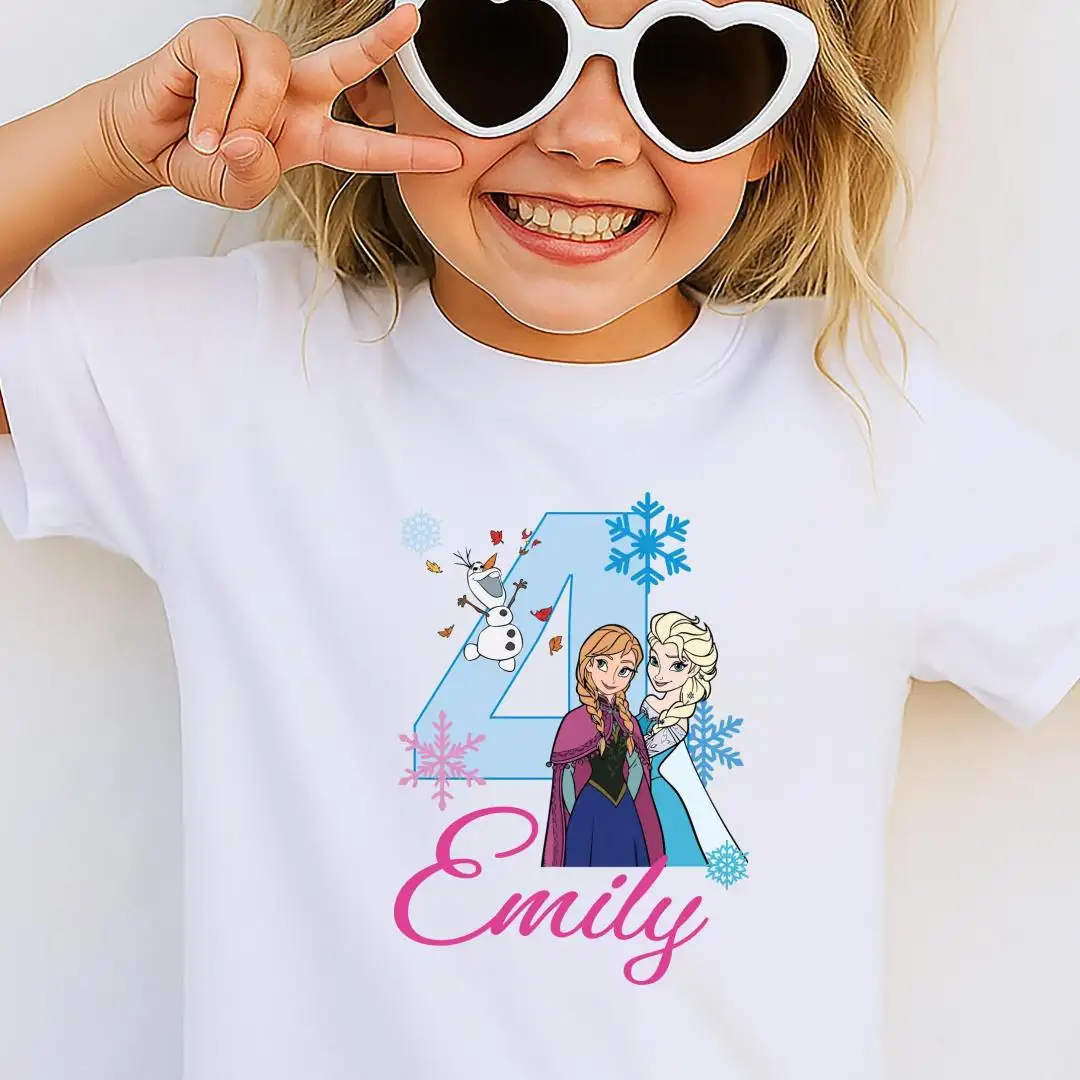 Frozen Elsa Anna Birthday Shirt for Girls