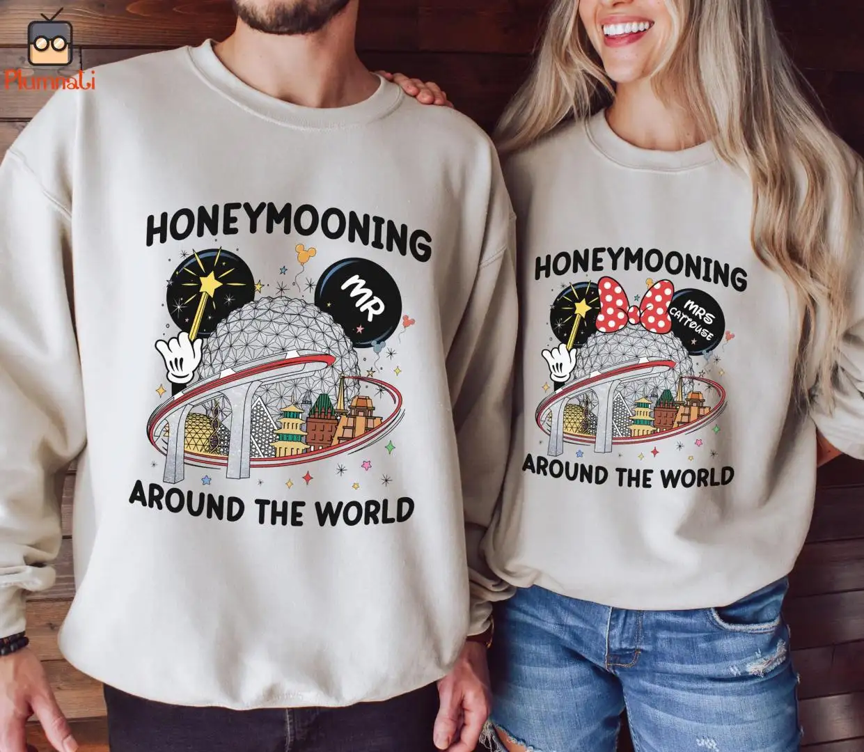 Disneyland Epcot Honeymoon Shirt for Couples