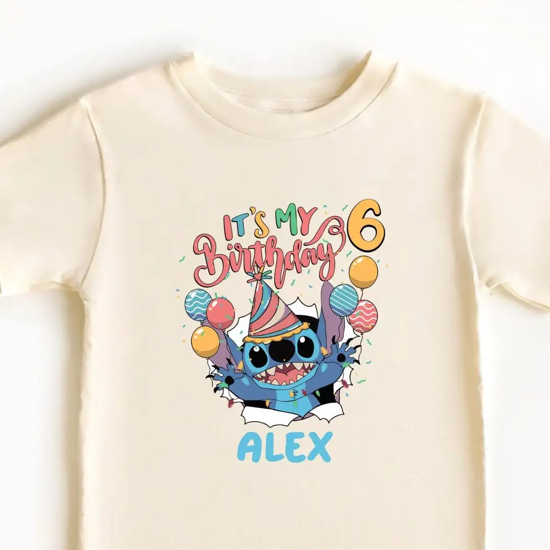 Stitch Disney Birthday Shirt for Toddler Boys