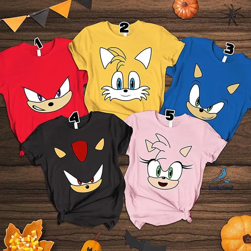 Sonic Halloween Costume Shirt for Family Matching