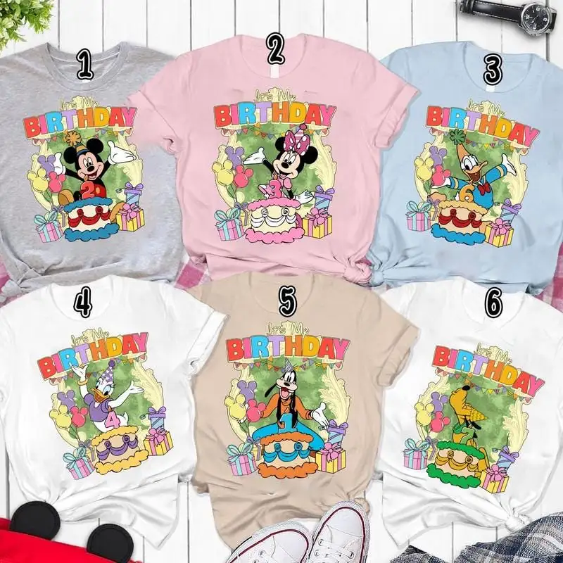 Personalized Mickey And Friends Birthday Party Shirt