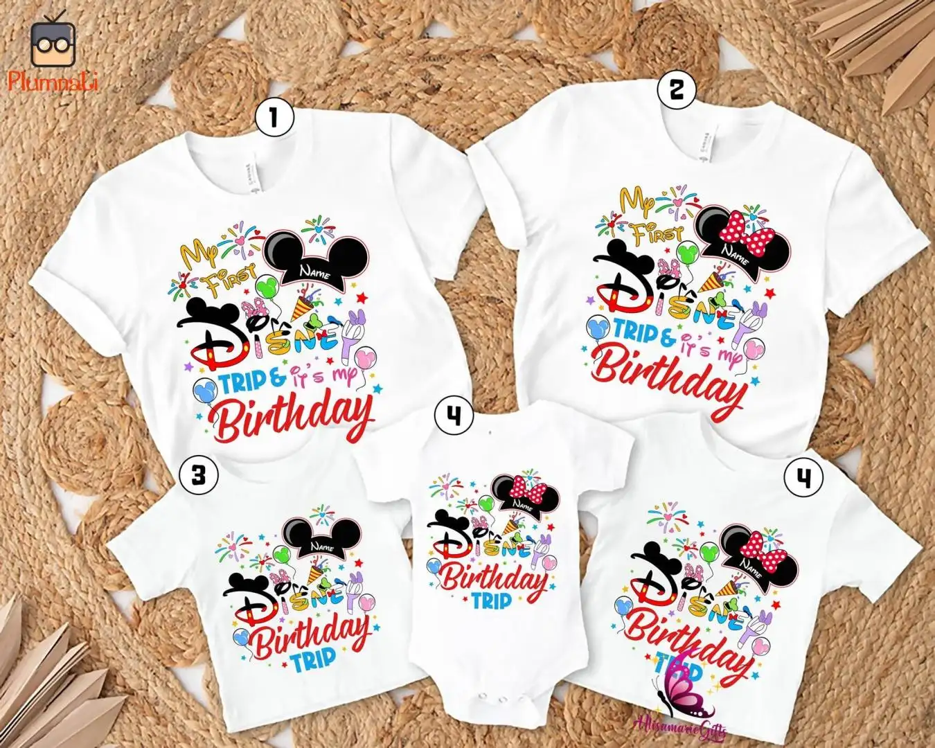 Disneyland First Birthday Trip Shirt For Family