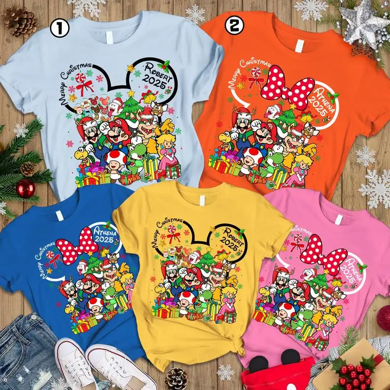 Custom Disneyland 2025 Christmas Shirt for Family