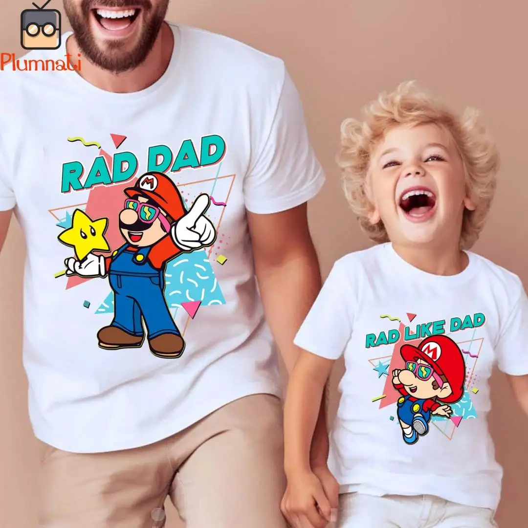 Super Mario Matching Father Son Shirt for Gamers