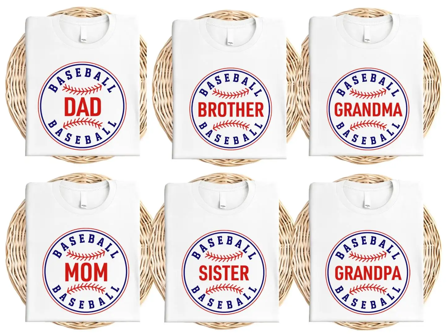 Custom Baseball Family Shirt for Mama & Dada