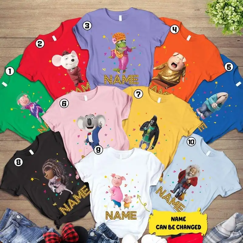 Sing Birthday Party Shirt Family Costumes Personalized