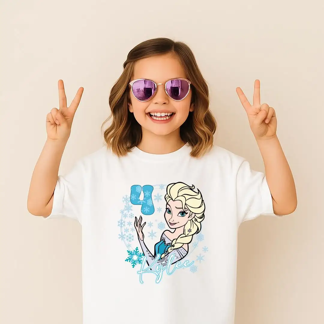 Princess Elsa Frozen Birthday Shirt for Kids