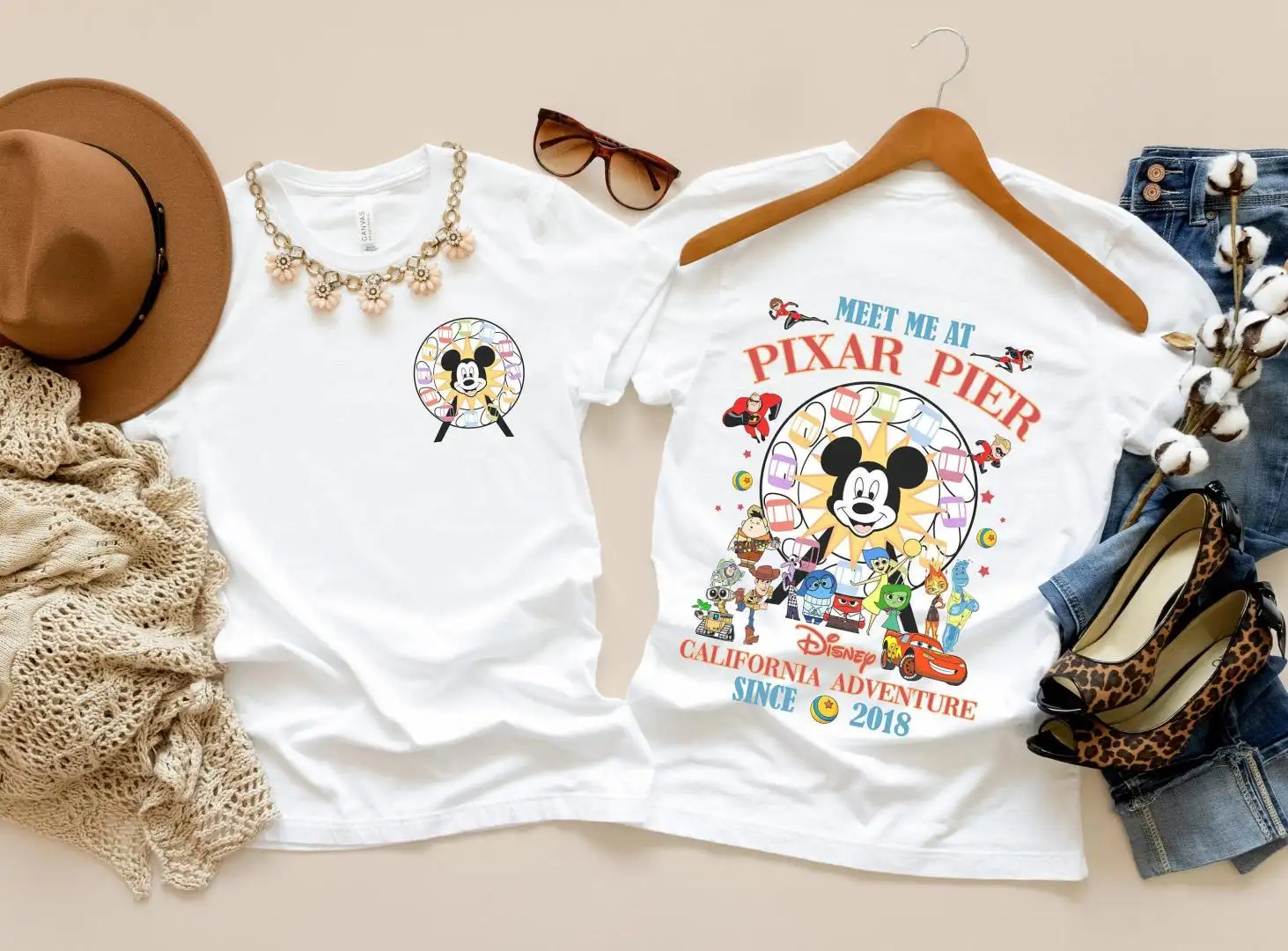 Pixar Pier Retro Shirt Disneyland 2025 Character