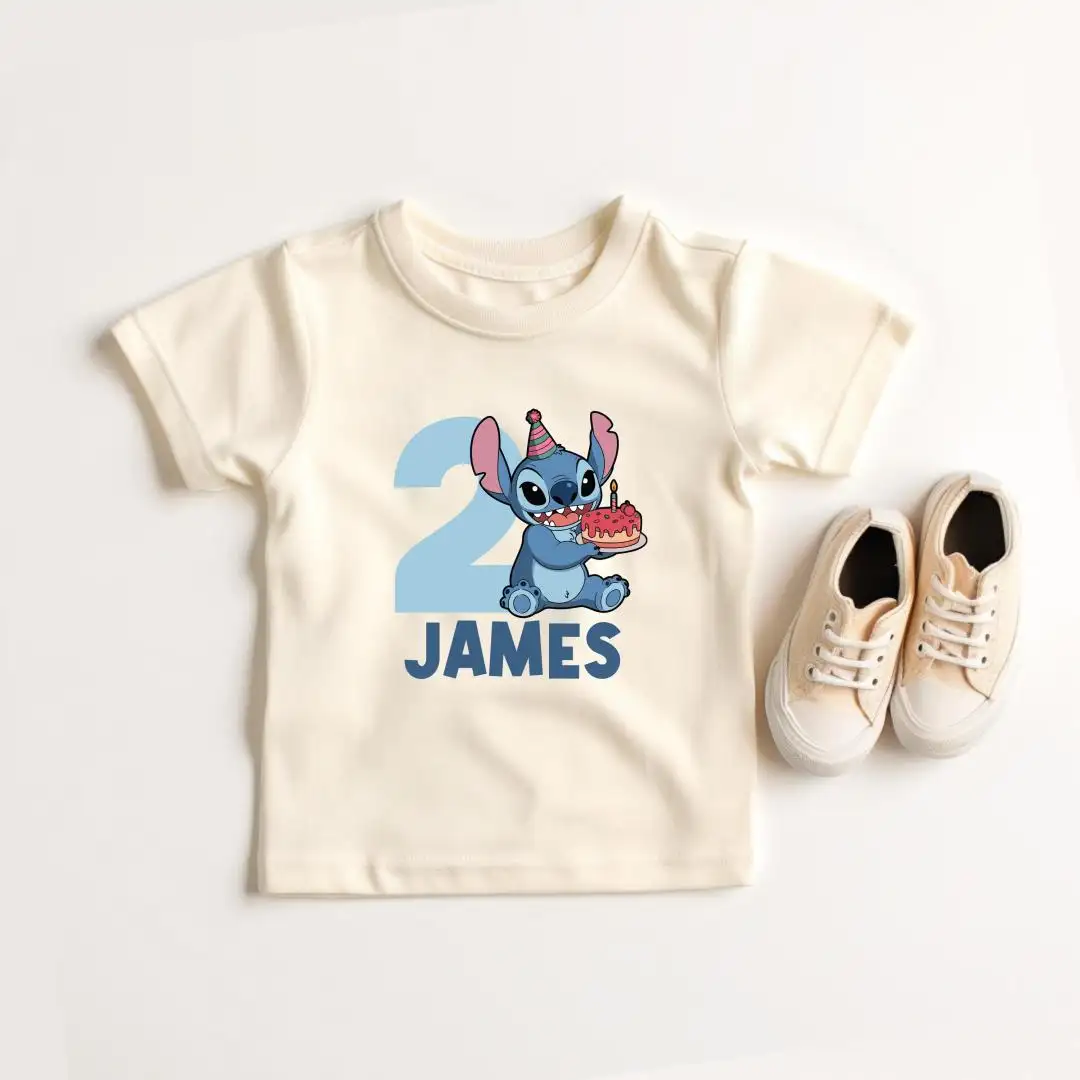 Custom Stitch Birthday Shirt for Disneyland Party