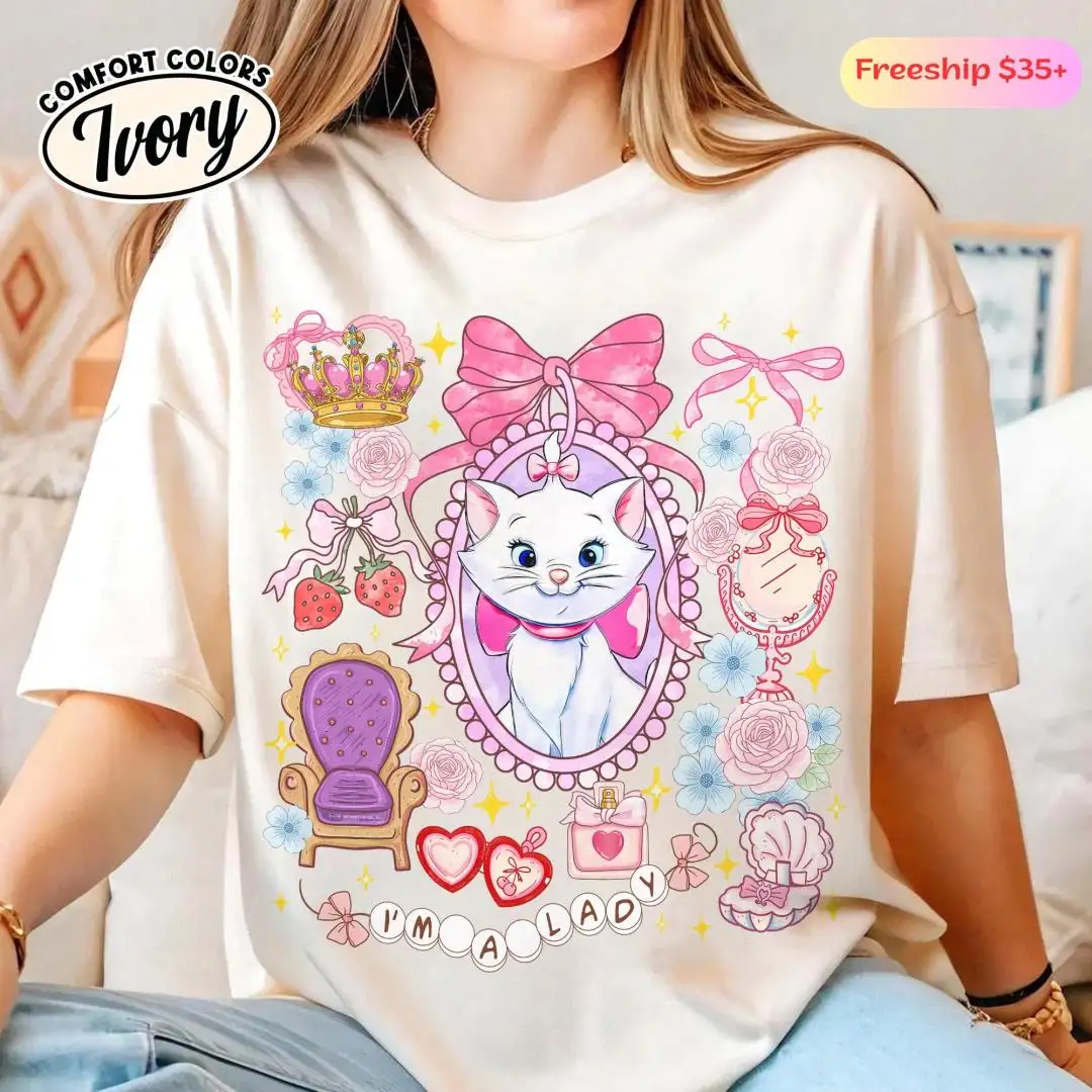 Disneyland Marie Cat Lady Shirt for Women