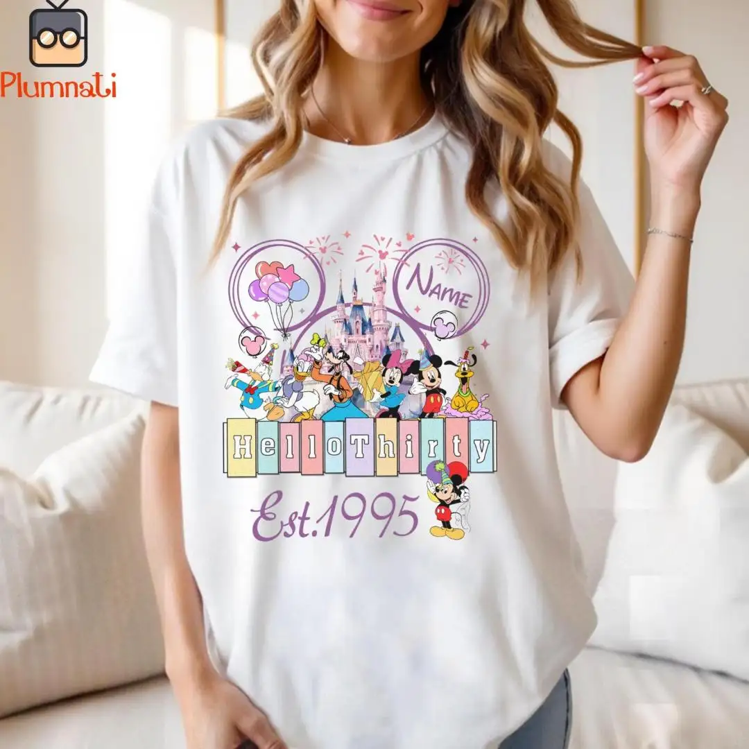 Personalized Disneyland 30th Birthday Shirt Hello Thirty 1995