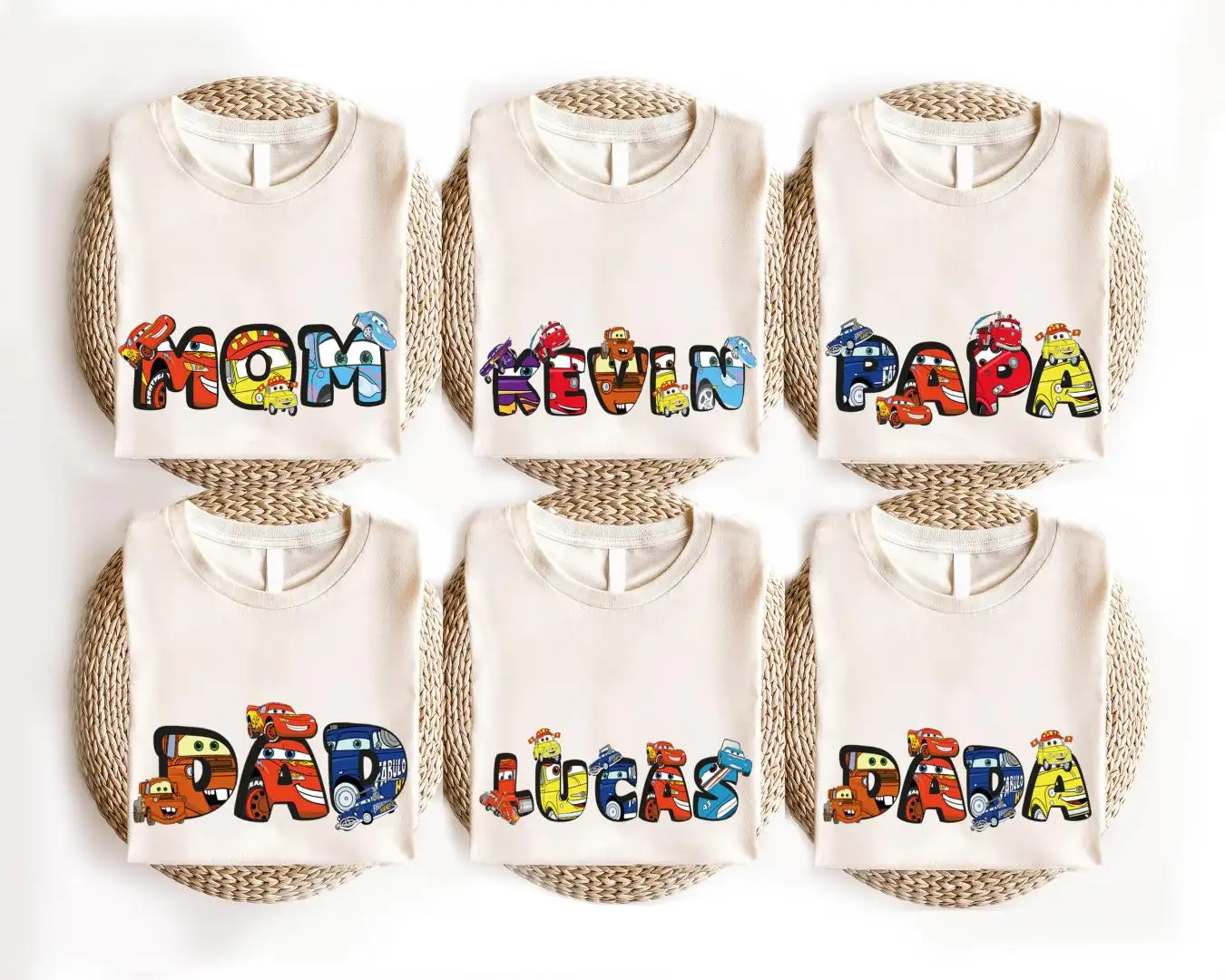 Custom Kids Disney Cars Shirt with Name