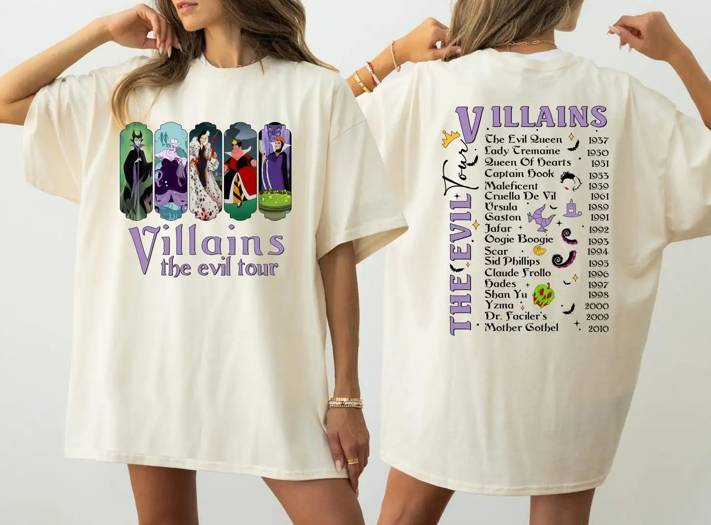 Disney Villains Tour Vintage Shirt for Women
