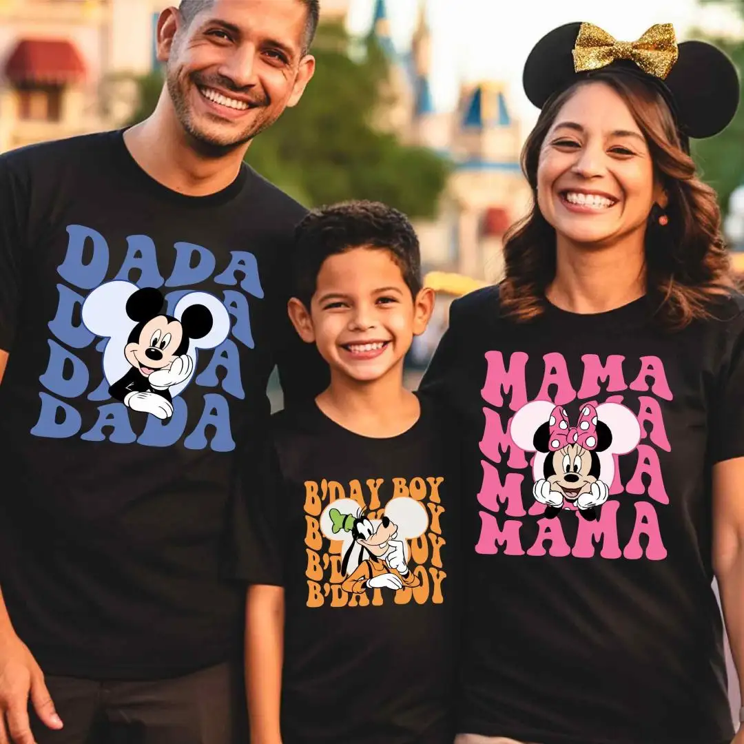 Disney Mama Mickey Dada Matching Family Birthday Shirt