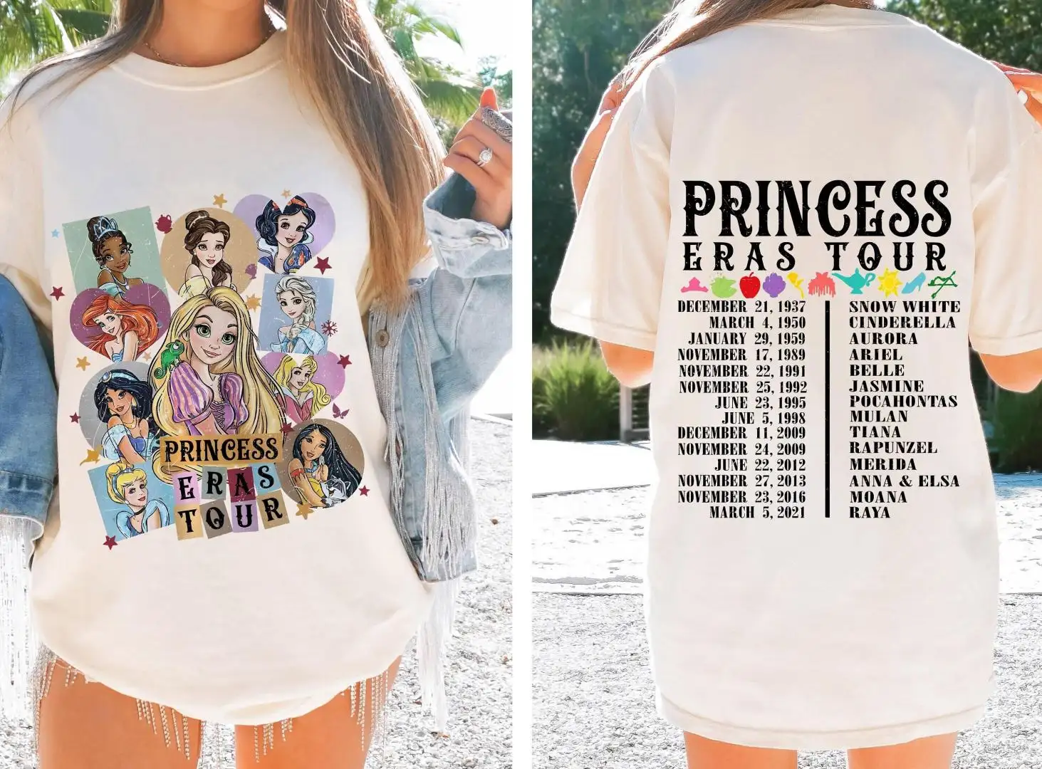 Vintage Disney Princess Eras Tour Shirt