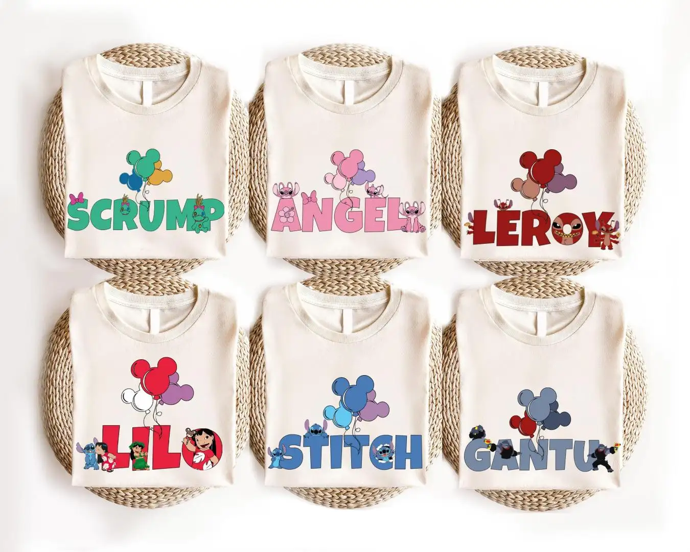 Kids Disney Stitch Angel Balloon Shirt