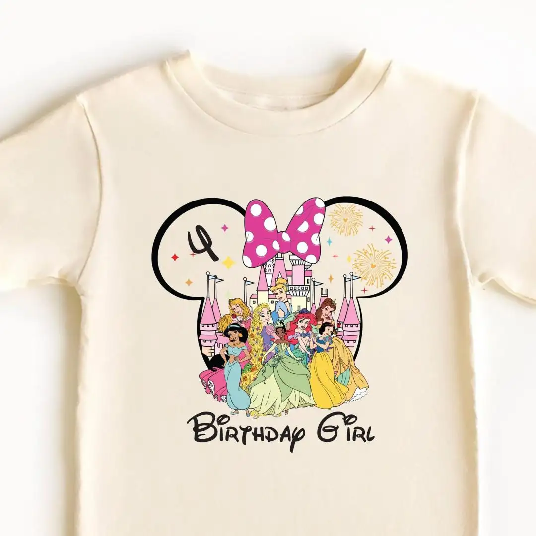 Disney Princess Birthday Shirt for Toddler Girls