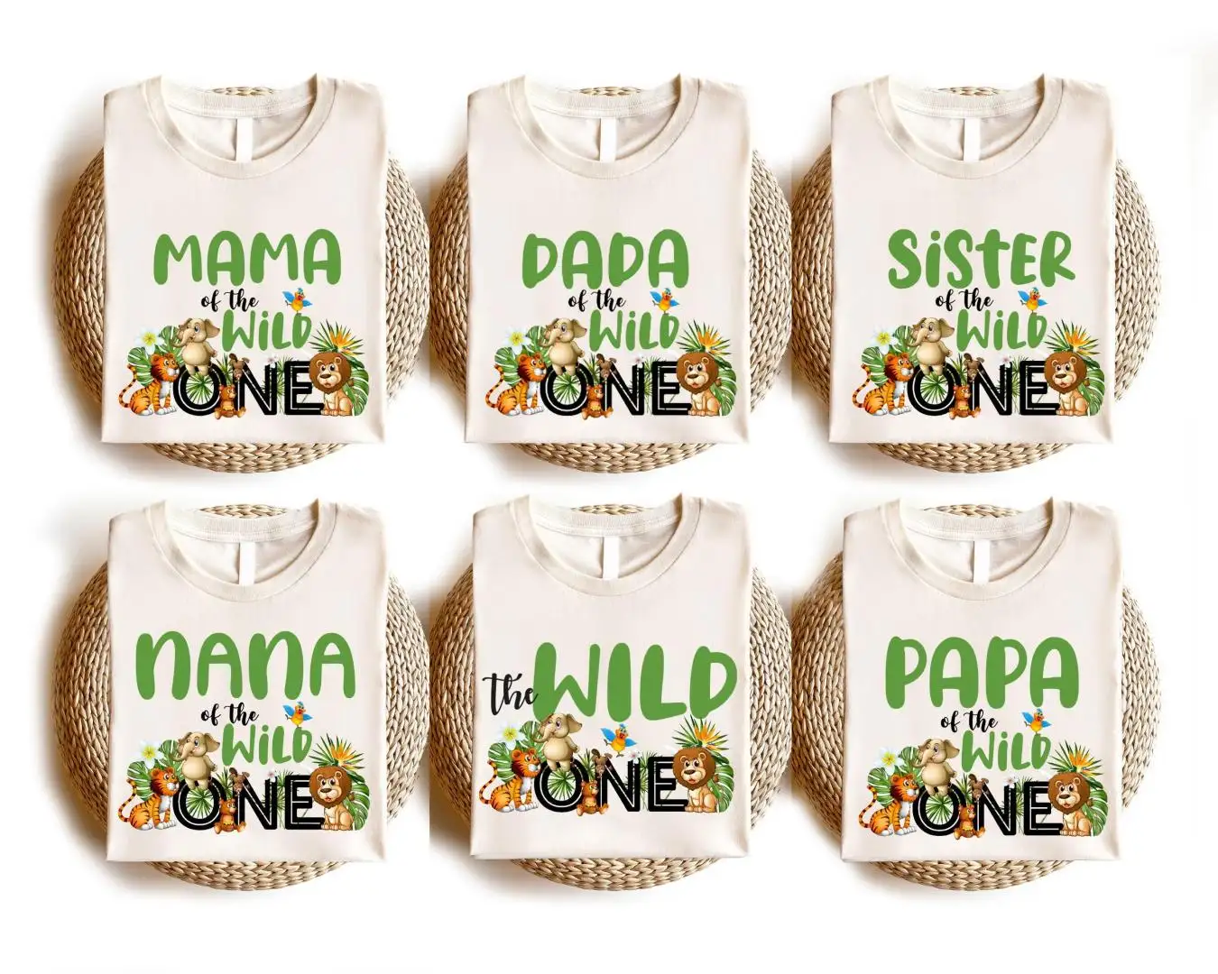 Wild One Safari Birthday Shirt for Family