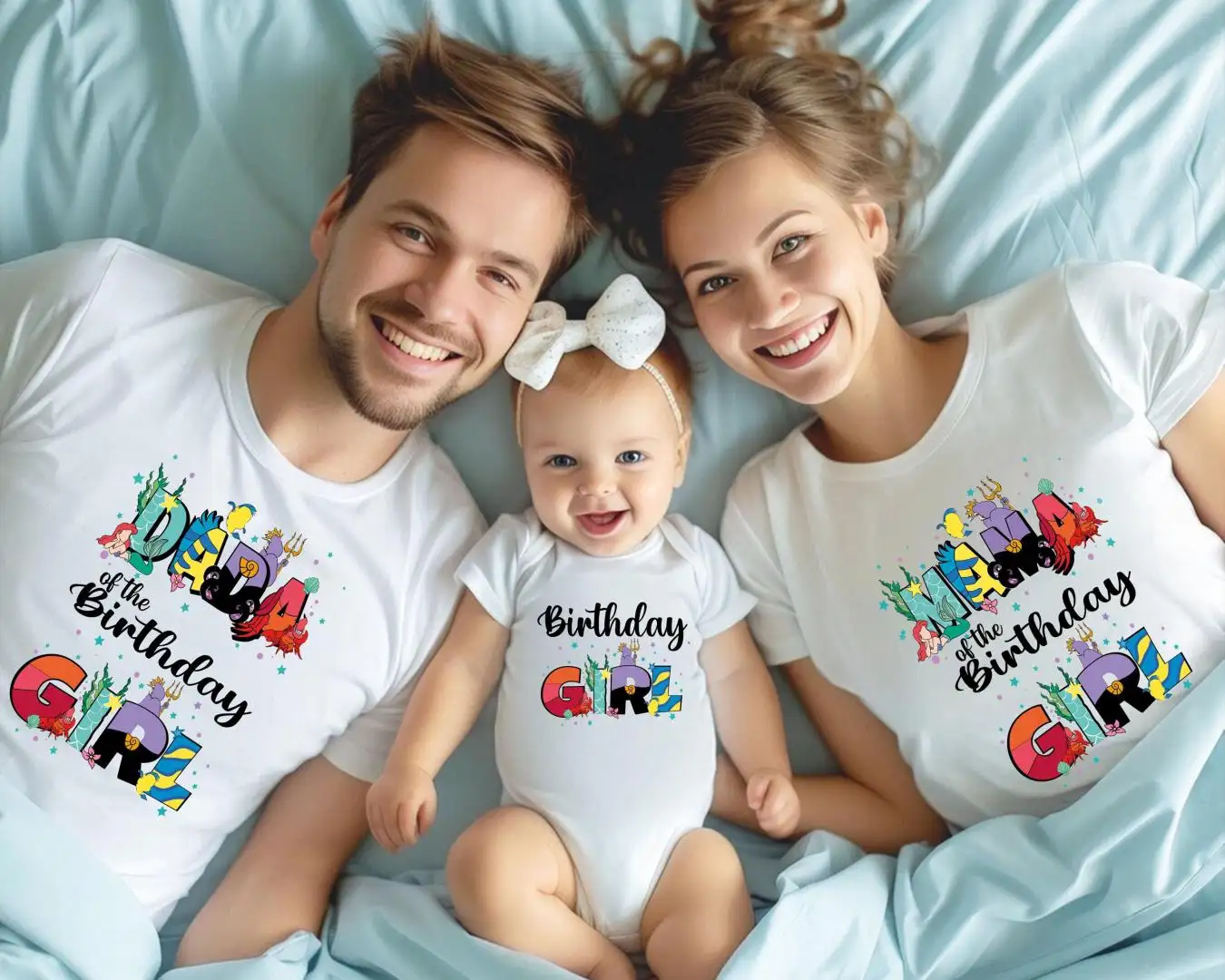 Ariel Mermaid Birthday Shirt for Girls