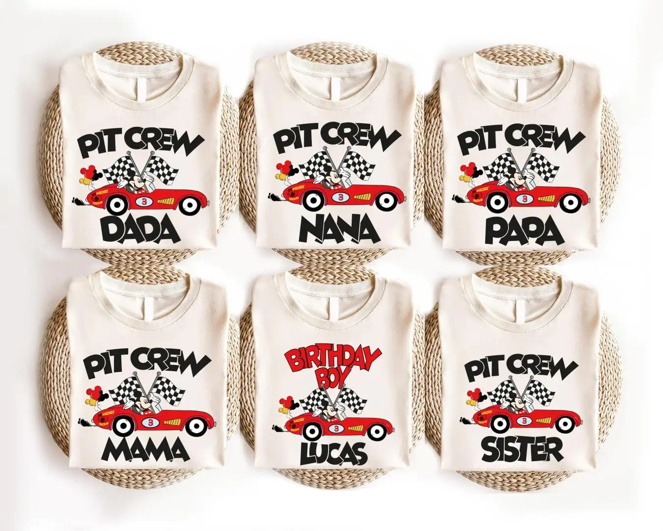 Disney Pit Crew Birthday Shirt for Boys