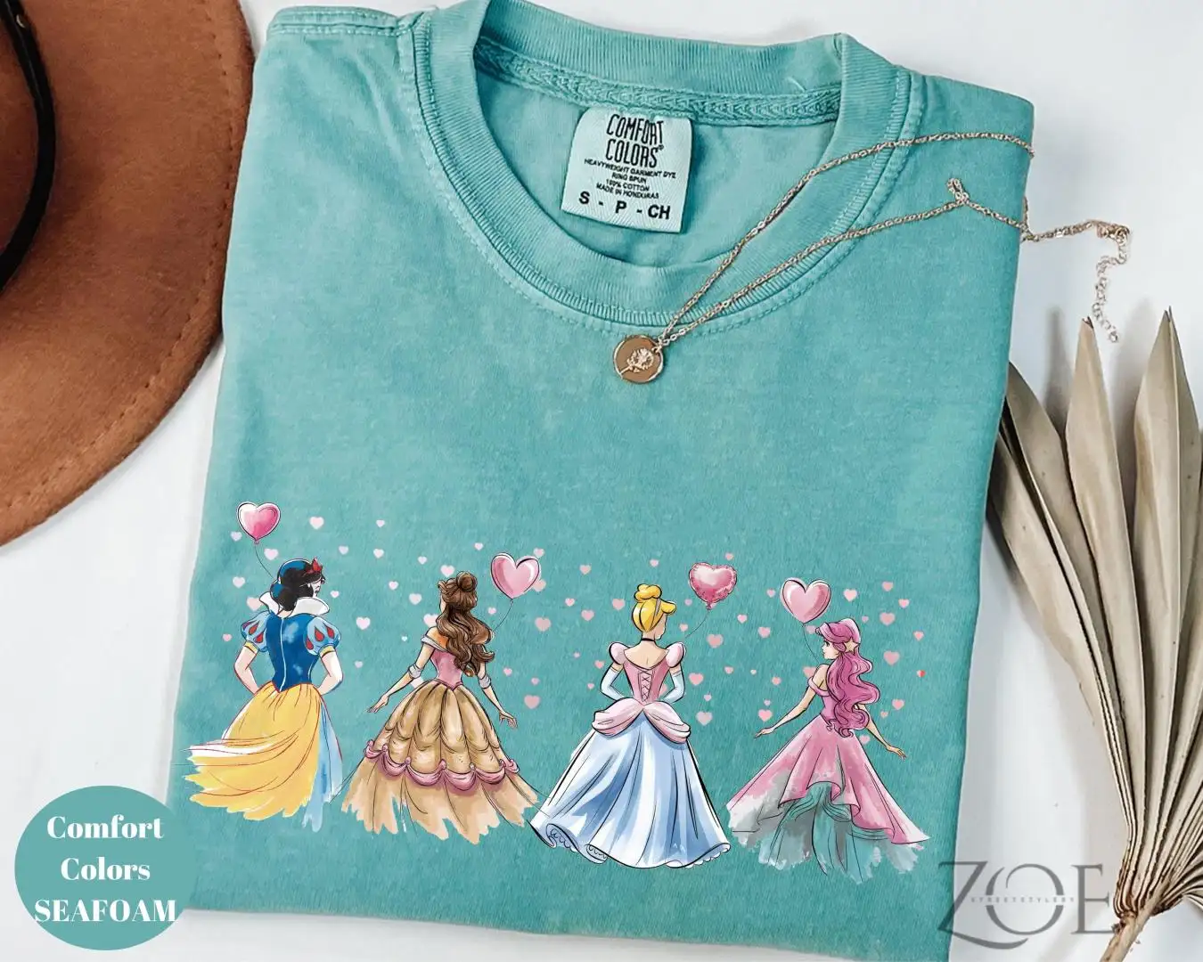 Comfort Colors Disney Princess Watercolor Shirt