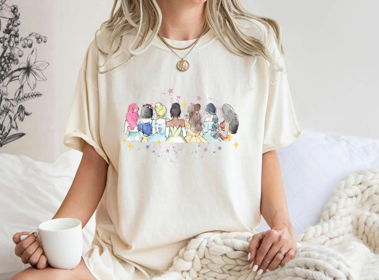 Disney Princess Watercolor Shirt for Women