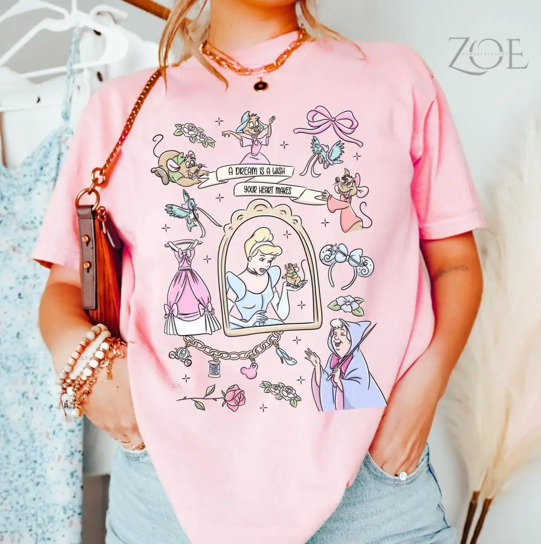 Cinderella Disney Princess Shirt with Coquette Bow