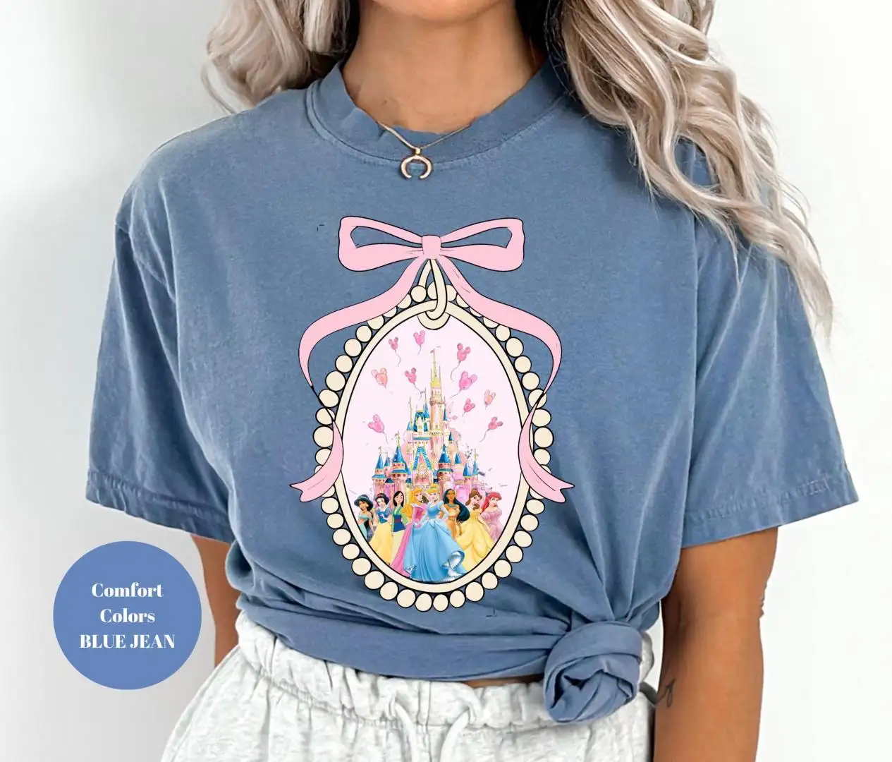 Disney Princess Watercolor Bow Shirt for Girls