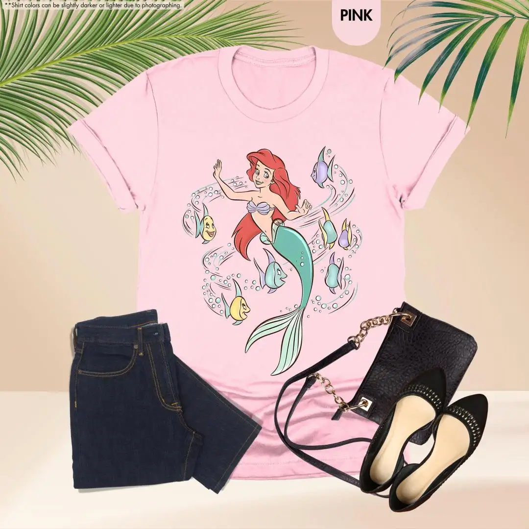 Disney Princess Ariel Shirt for Girls Disneyland Trip