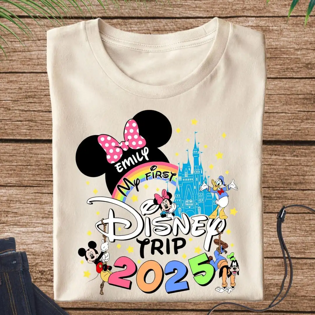 Custom My First Disney Trip Shirt for Family Vacation