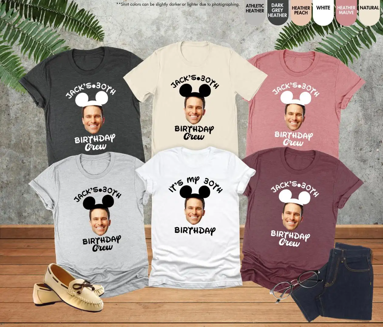 Custom Disney Photo Shirt for Birthday Trips