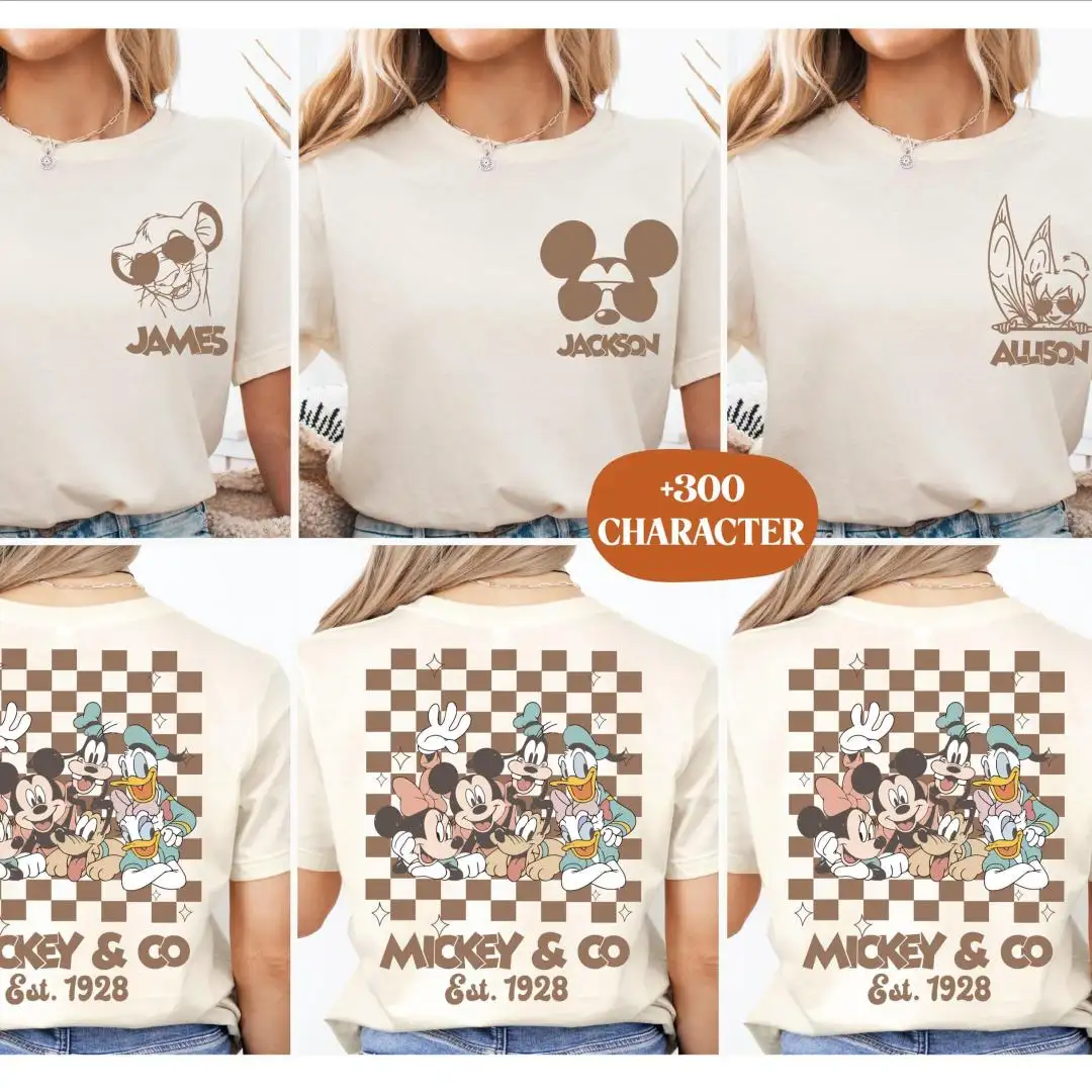 Disney Retro Mickey Checkered Shirt for Family Vacation