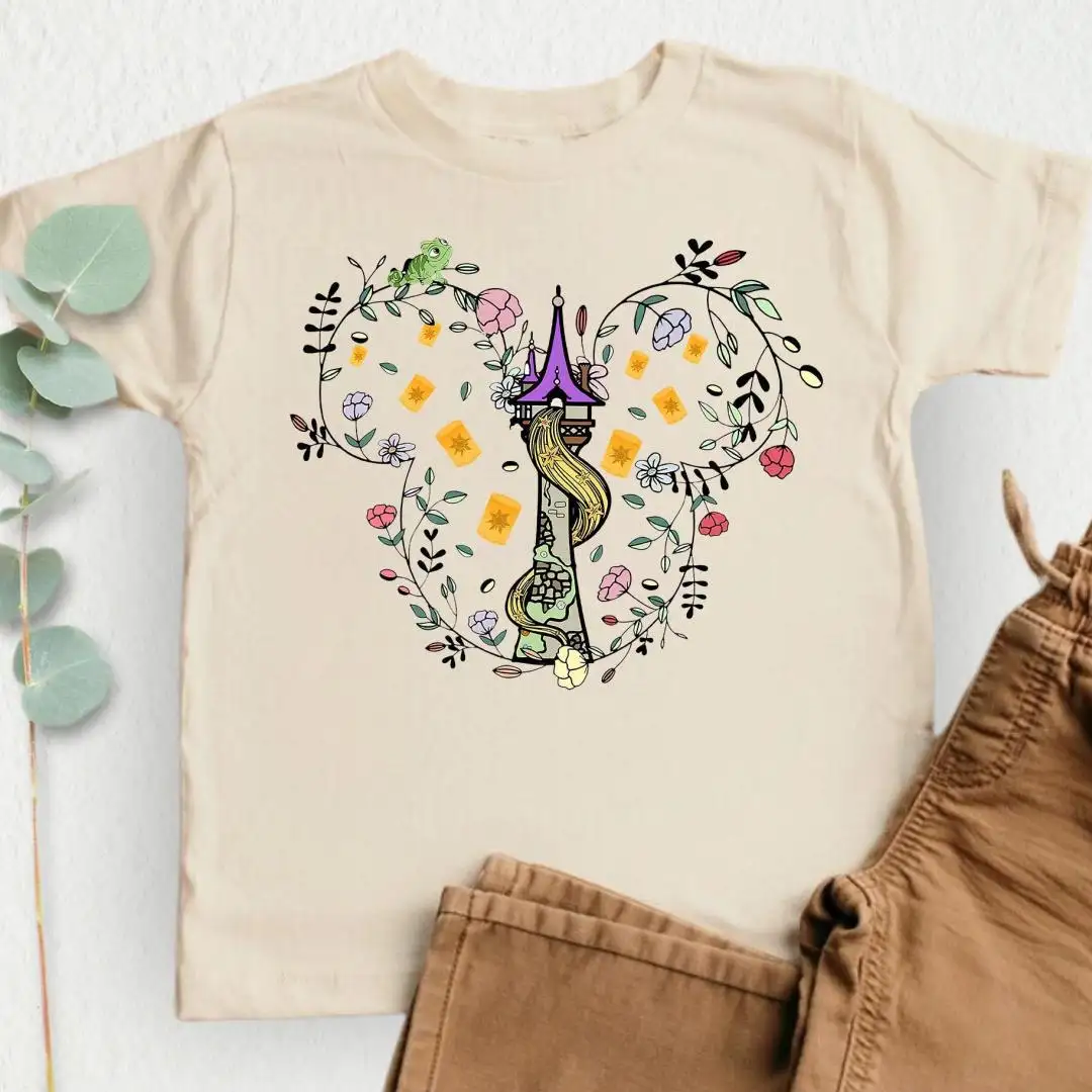 Disney Princess Rapunzel Tangled Castle Shirt for Kids
