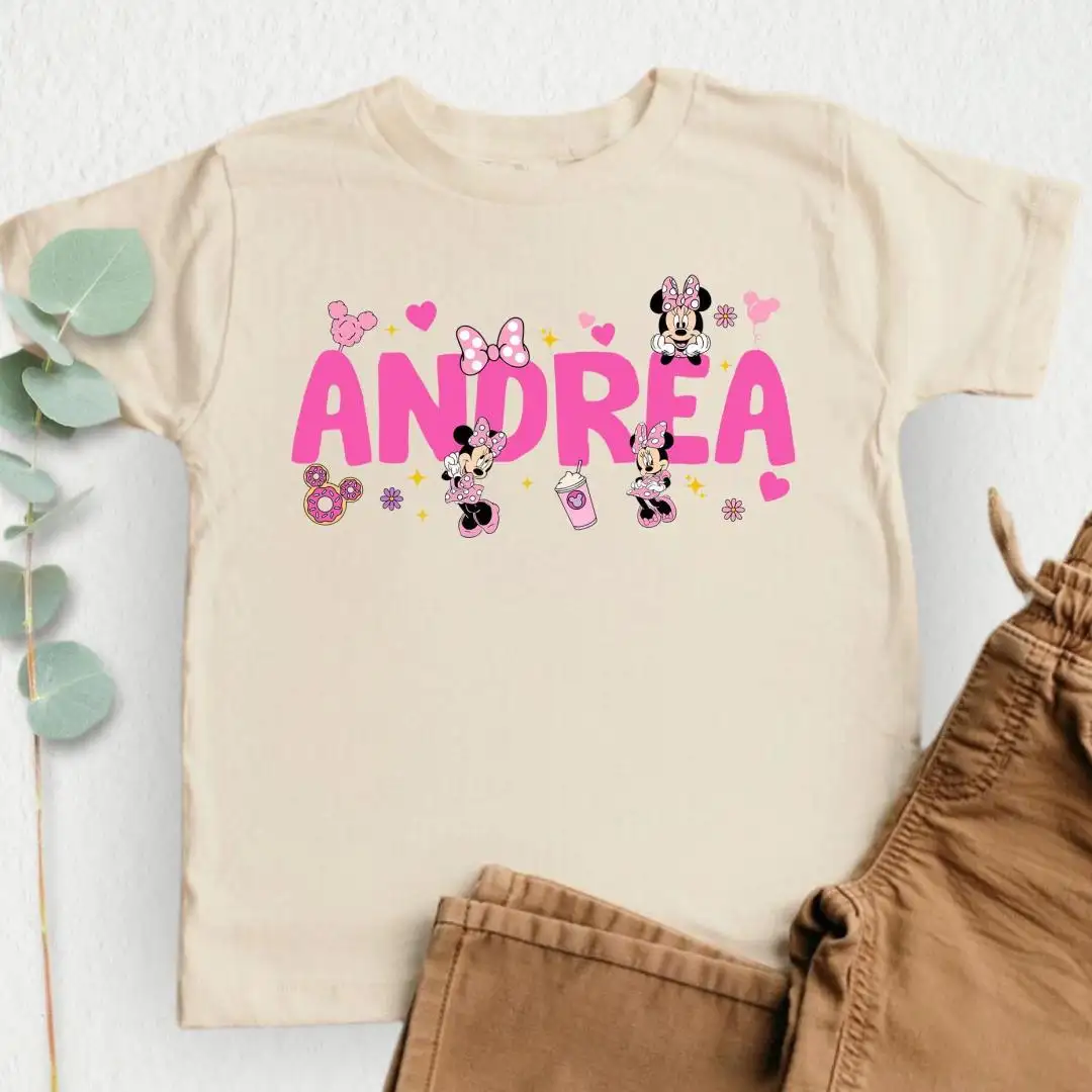 Personalized Minnie Mouse Shirt for Girls Disney Trip