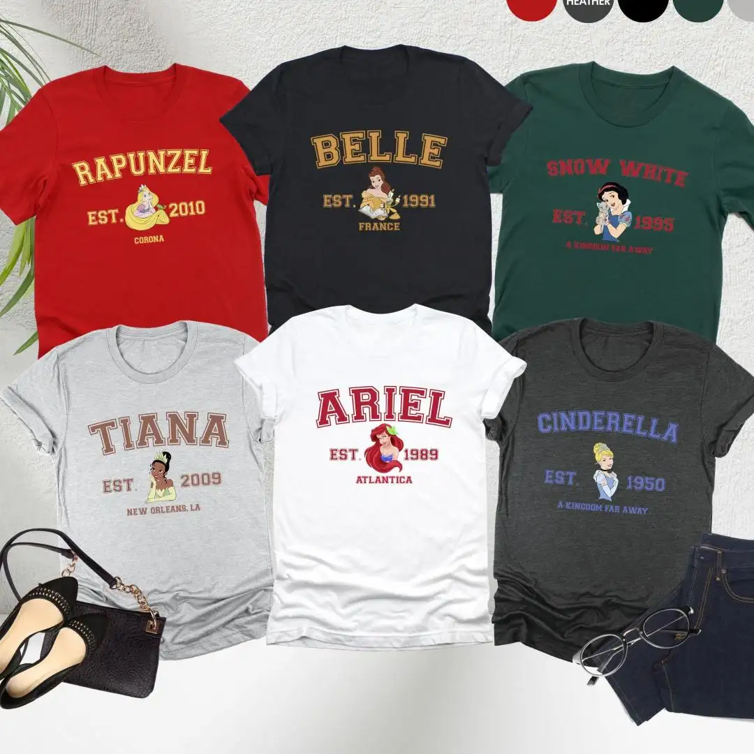 Disney Princess Shirt for Girls Trip & Birthday Gifts