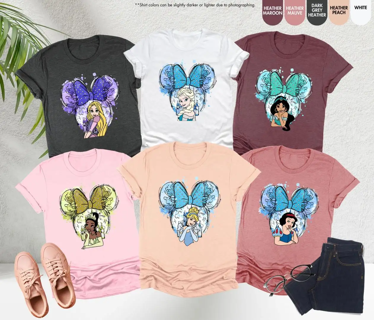Custom Disney Princess Birthday Trip Shirt for Girls
