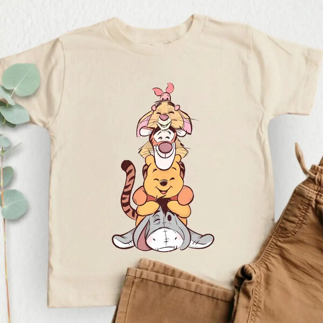 Disney Winnie the Pooh Stacked Friends Shirt for Toddlers