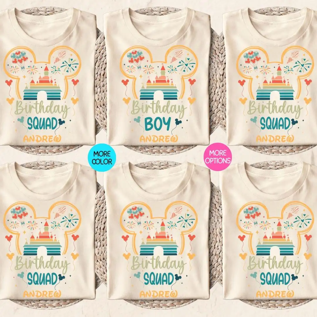 Custom Disney Birthday Trip Shirt for Family Squad