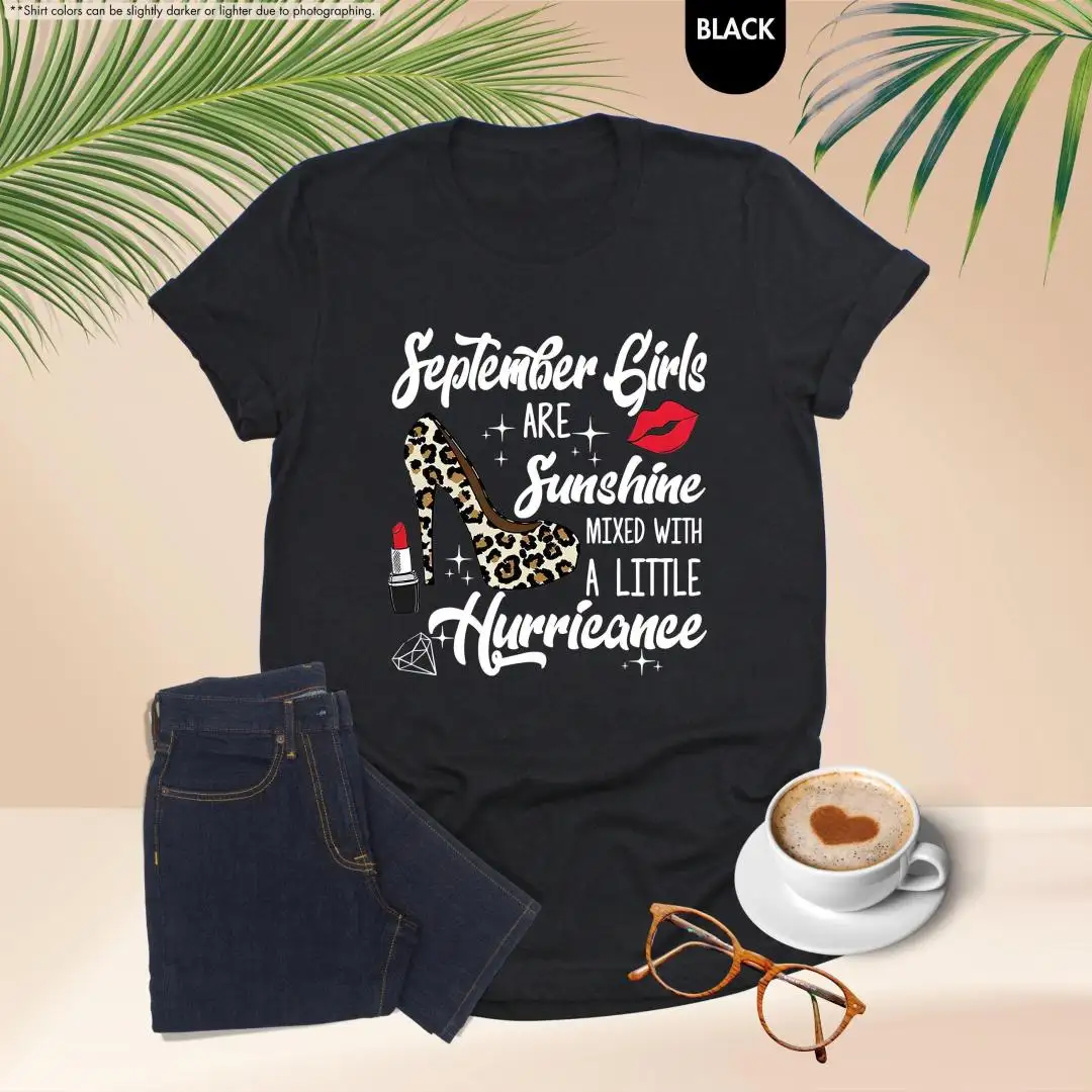 September Birthday Shirt For Girls Sunshine Hurricane