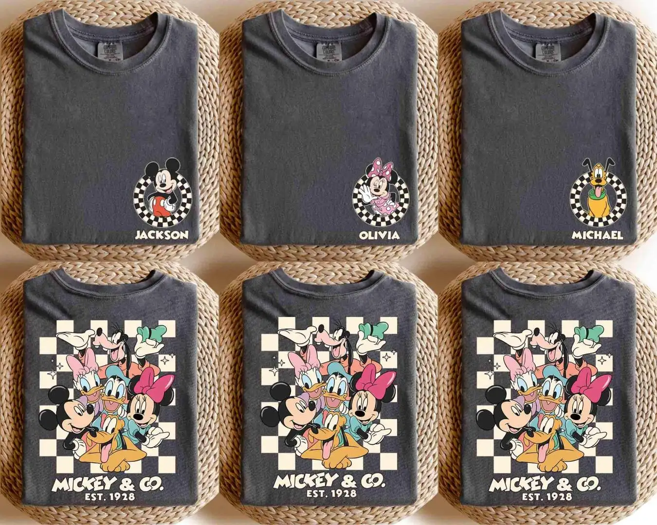 Custom Disney Mickey Checkered Shirt for Family Trip